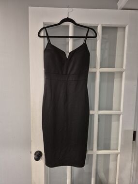 Classic Black Spaghetti Strap Sheath Dress Shein Size Medium
